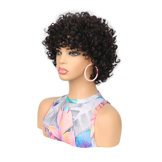 10in Synthetic Afro Curly Wig - Voluminous - WigWonders