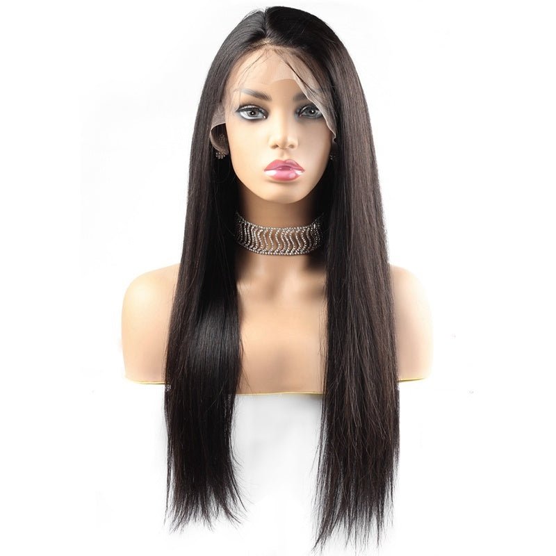 13x4 HD Lace Slick Back Straight Human Hair Wig - WigWonders