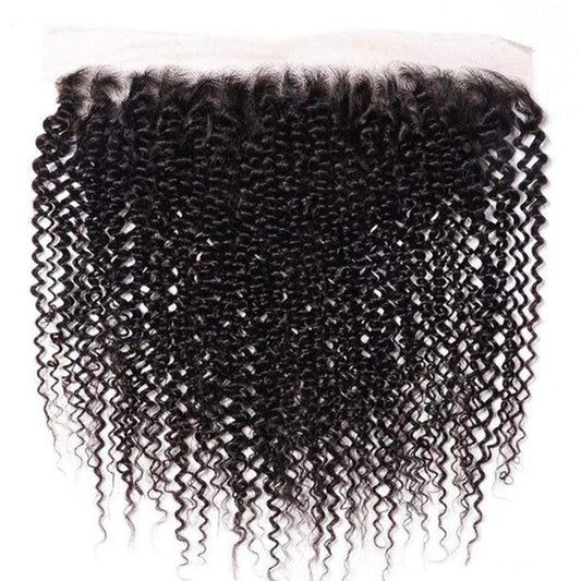13x4 Kinky Curly Lace Frontal Human Hair Closure Piece - WigWonders
