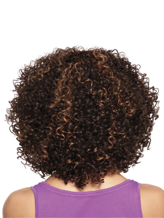 16in Synthetic Afro Curly Wig - Brown - WigWonders