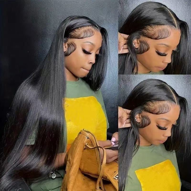 180% Density Lace Front Straight Human Hair Wig - WigWonders