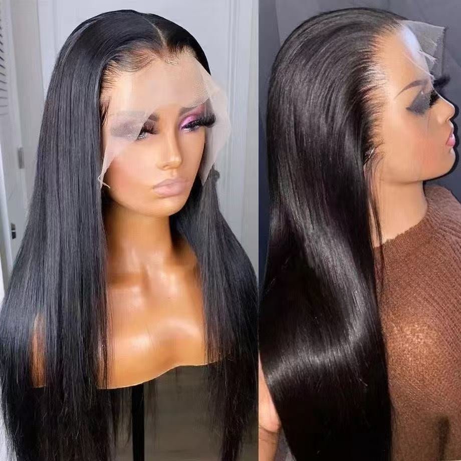 180% Density Lace Front Straight Human Hair Wig - WigWonders