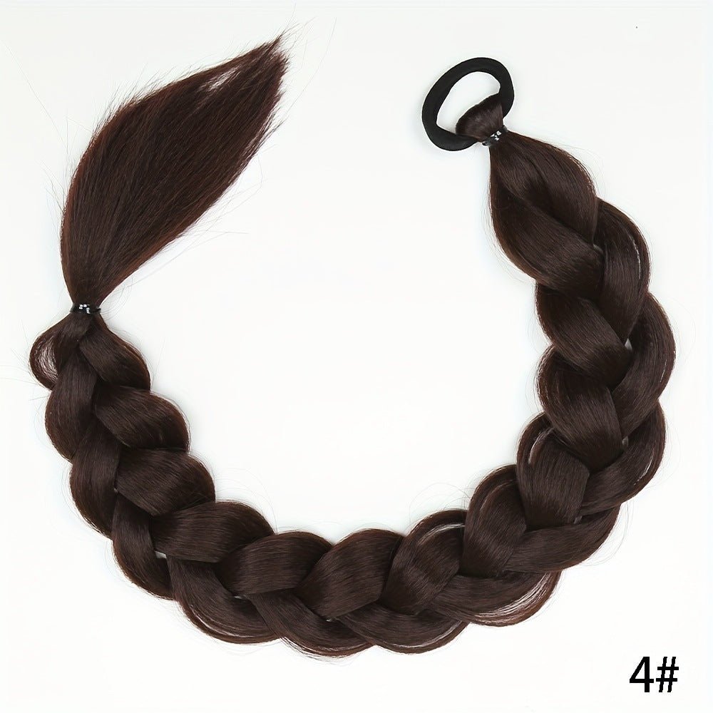 24" Fishtail Braid Ponytail with Headband - Synthetic Hair Extension - WigWonders