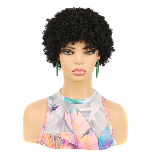 8in Synthetic Tight Spiral Wig – Short Coil Bob - WigWonders