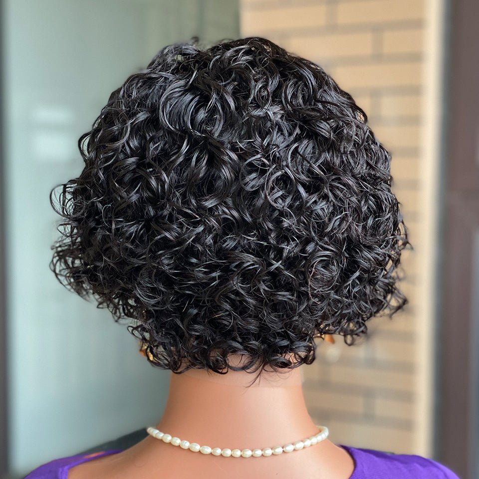 Curly Pixie Cut Human Hair Lace Front Wig - WigWonders