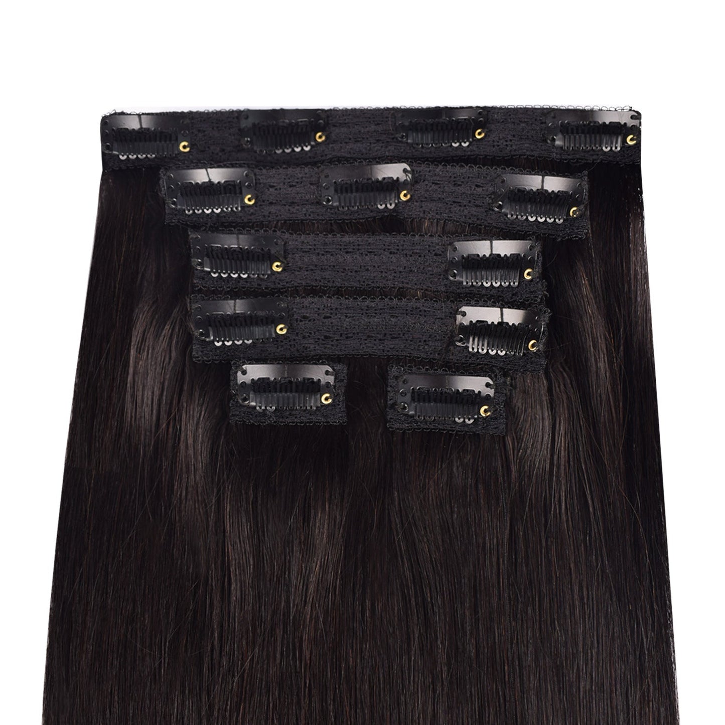 Lace Clip In Human Hair Extensions - Straight Natural Hair - WigWonders