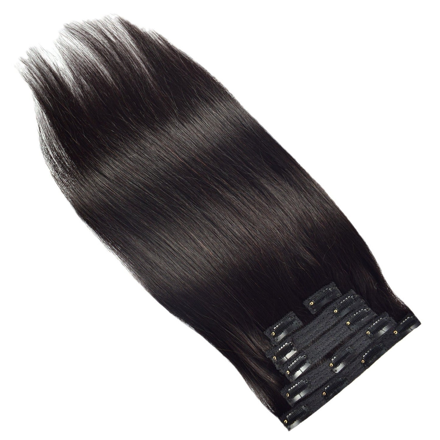 Lace Clip In Human Hair Extensions - Straight Natural Hair - WigWonders