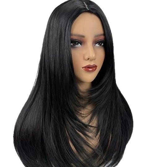 Middle Part Ombré Straight - Wavy Full Cap Synthetic Hair Wig - WigWonders