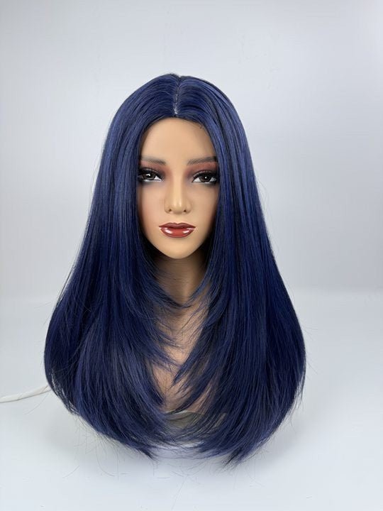 Middle Part Ombré Straight - Wavy Full Cap Synthetic Hair Wig - WigWonders