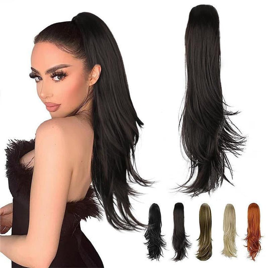 Multi - Layer Synthetic Ponytail Hair Extension - Claw Clip Wrap - WigWonders