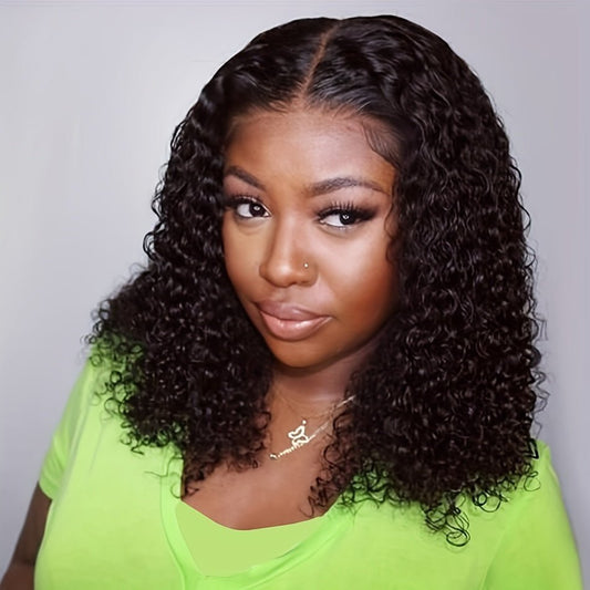 Natural Wave Human Hair Lace Front Wig - No Glue Needed - WigWonders