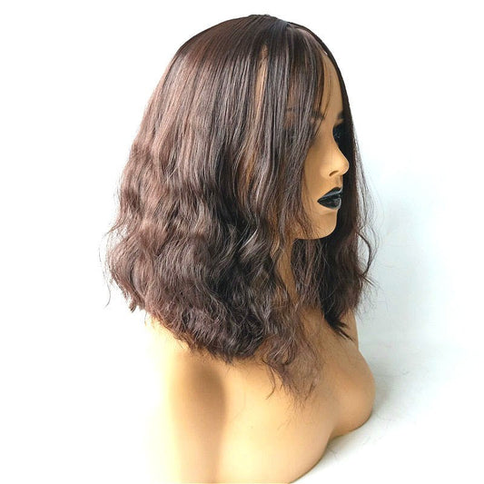 Natural Wavy Synthetic Wig - 18 Middle Part Curly Wig for Women - WigWonders