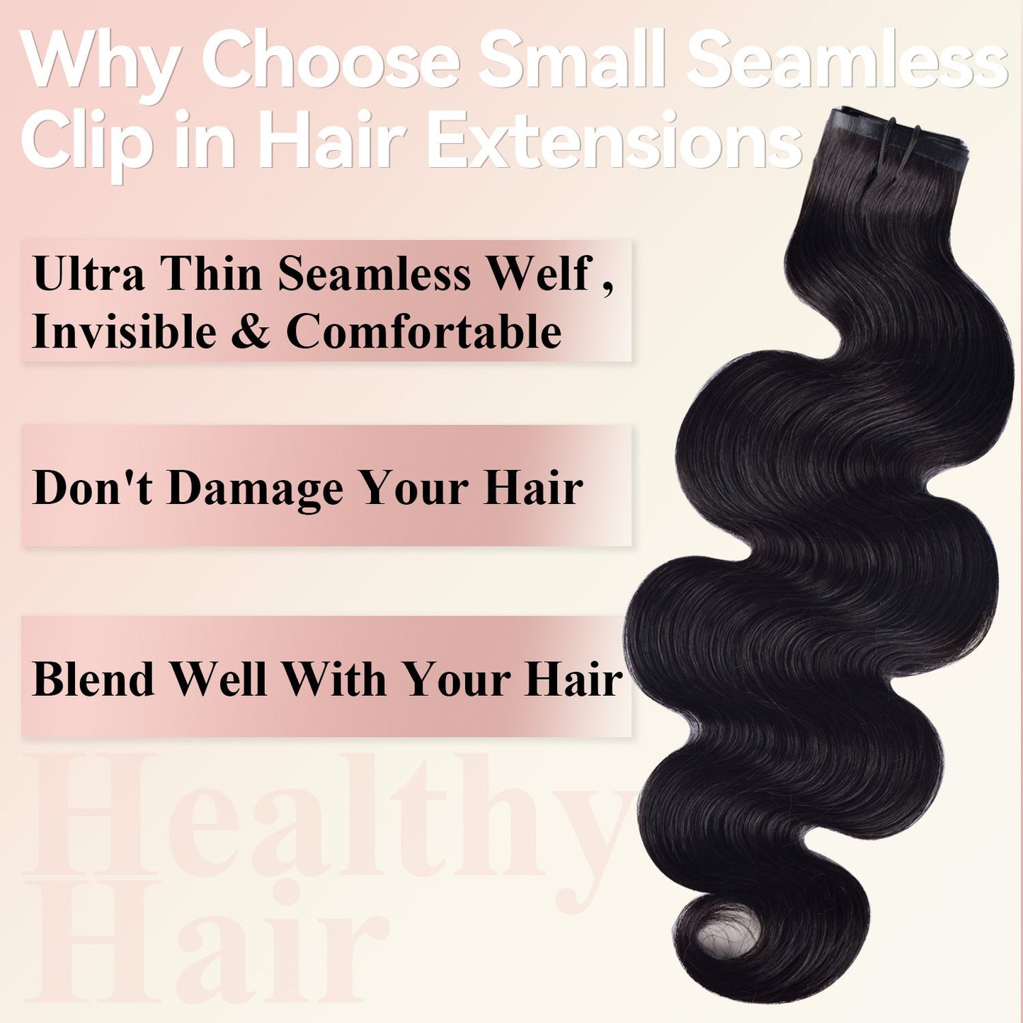 Seamless Clip In Human Hair Extensions - PU Weft - WigWonders