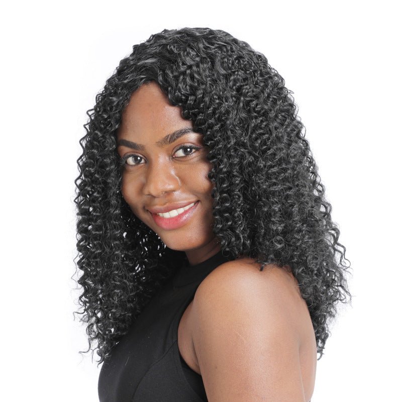 Short Curly Synthetic Wig Voluminous Afro Style - WigWonders