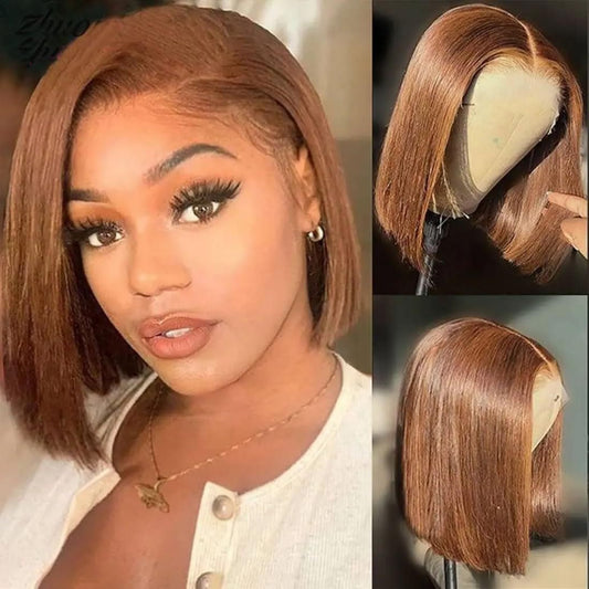 Straight Bob 13x4 Lace Front Human Hair Wig - WigWonders
