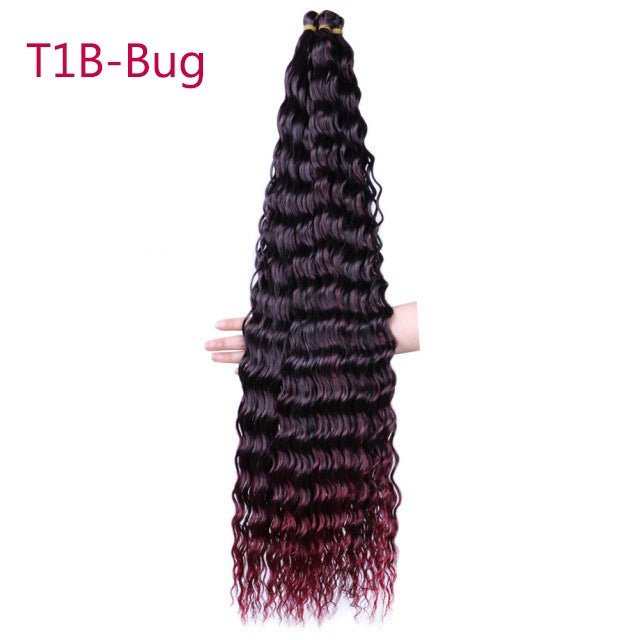 Synthetic Deep Wave Crochet Bulk Hair Multiple Colors - WigWonders