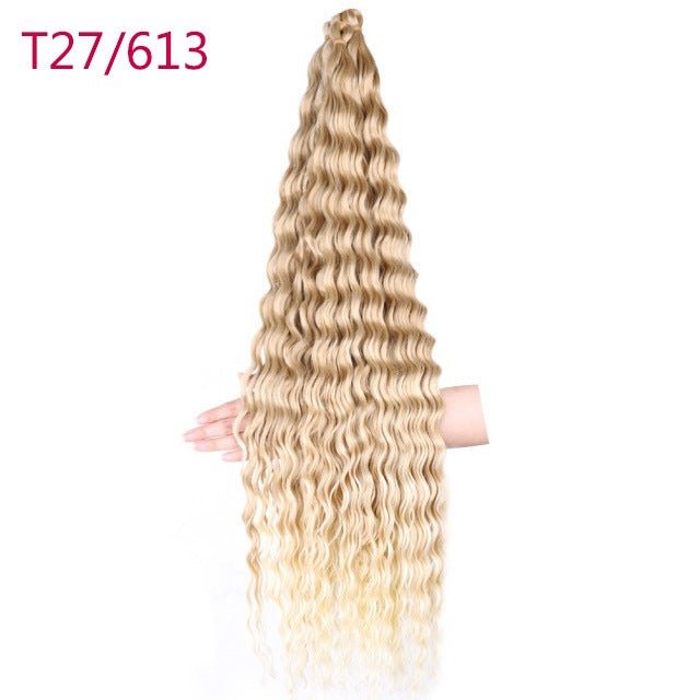 Synthetic Deep Wave Crochet Bulk Hair Multiple Colors - WigWonders