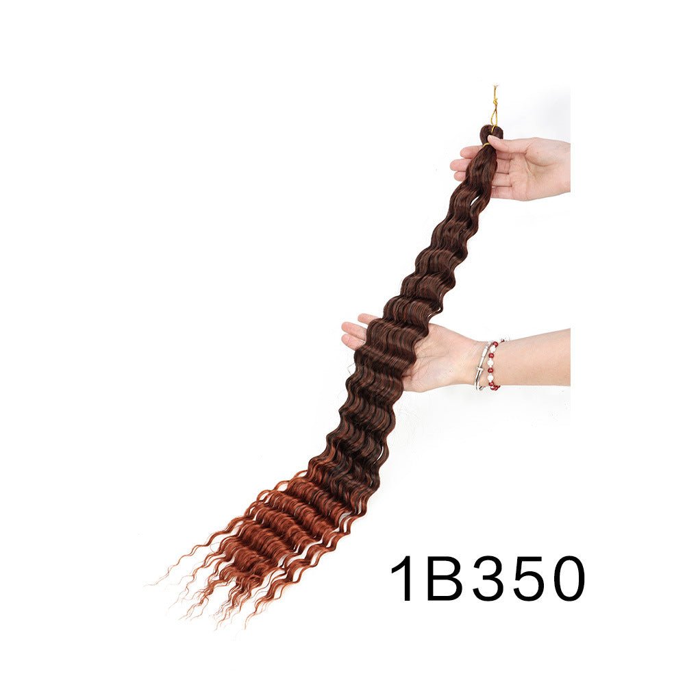 Synthetic Deep Wave Crochet Bulk Hair Multiple Colors - WigWonders
