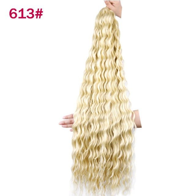 Synthetic Deep Wave Crochet Bulk Hair Multiple Colors - WigWonders