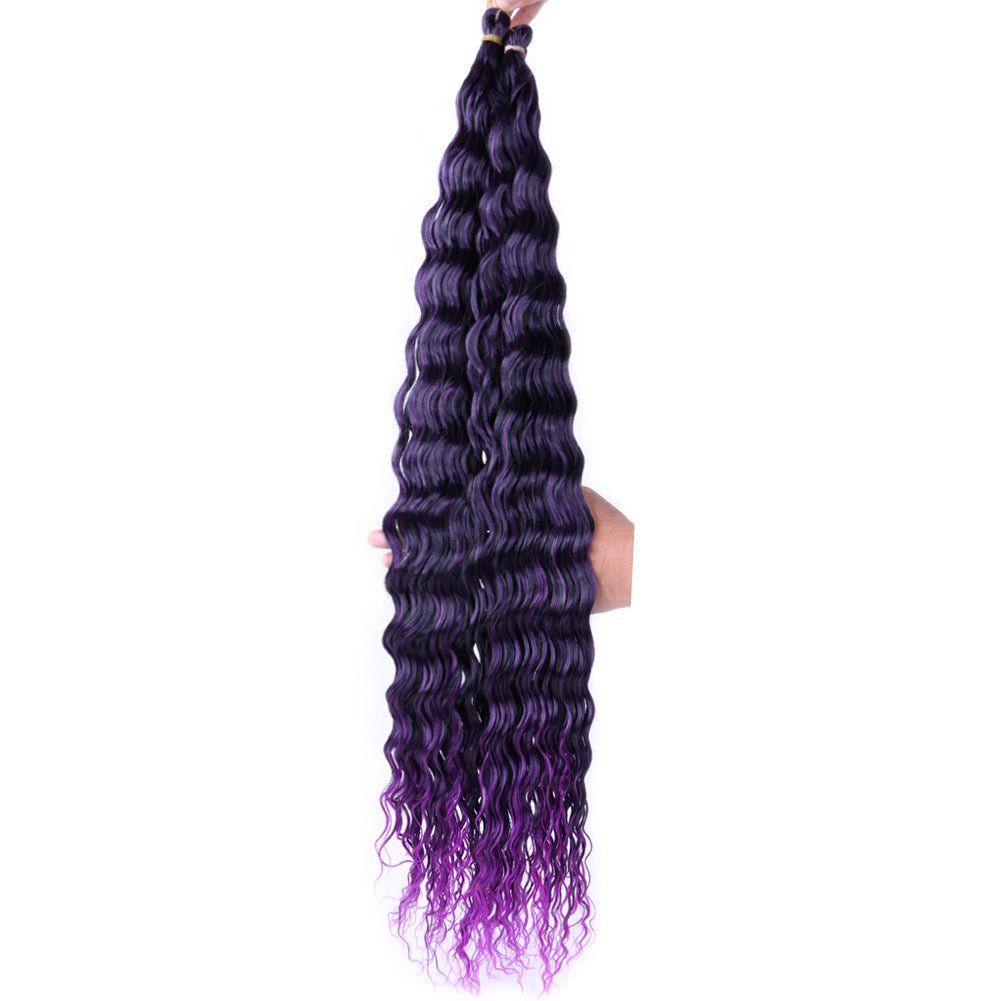 Synthetic Deep Wave Crochet Bulk Hair Multiple Colors - WigWonders