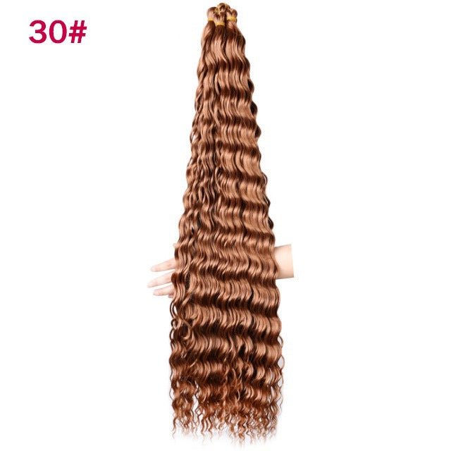 Synthetic Deep Wave Crochet Bulk Hair Multiple Colors - WigWonders