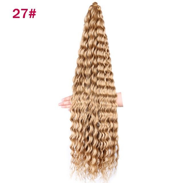 Synthetic Deep Wave Crochet Bulk Hair Multiple Colors - WigWonders
