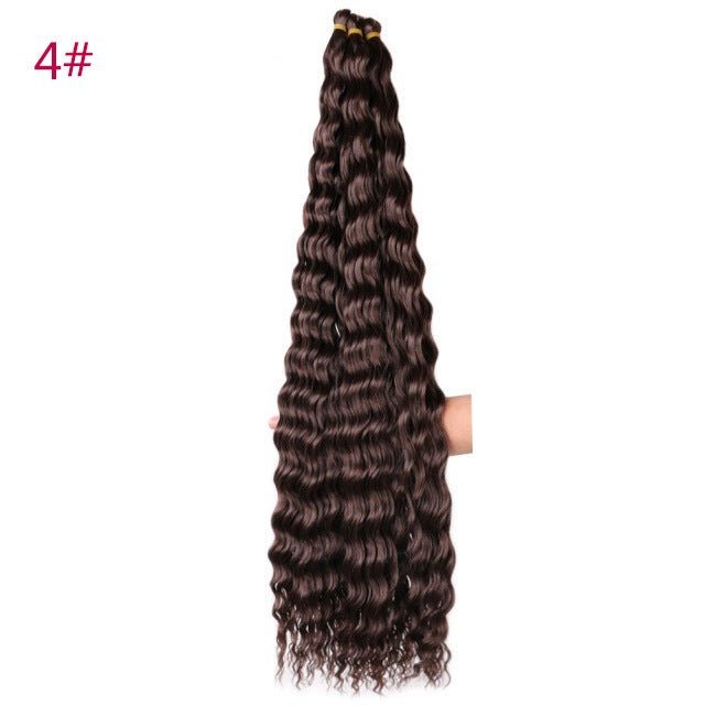 Synthetic Deep Wave Crochet Bulk Hair Multiple Colors - WigWonders