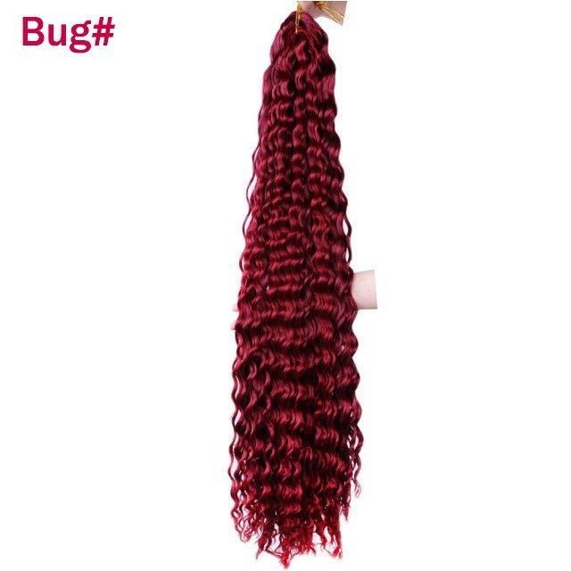 Synthetic Deep Wave Crochet Bulk Hair Multiple Colors - WigWonders