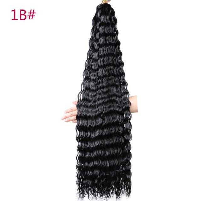 Synthetic Deep Wave Crochet Bulk Hair Multiple Colors - WigWonders