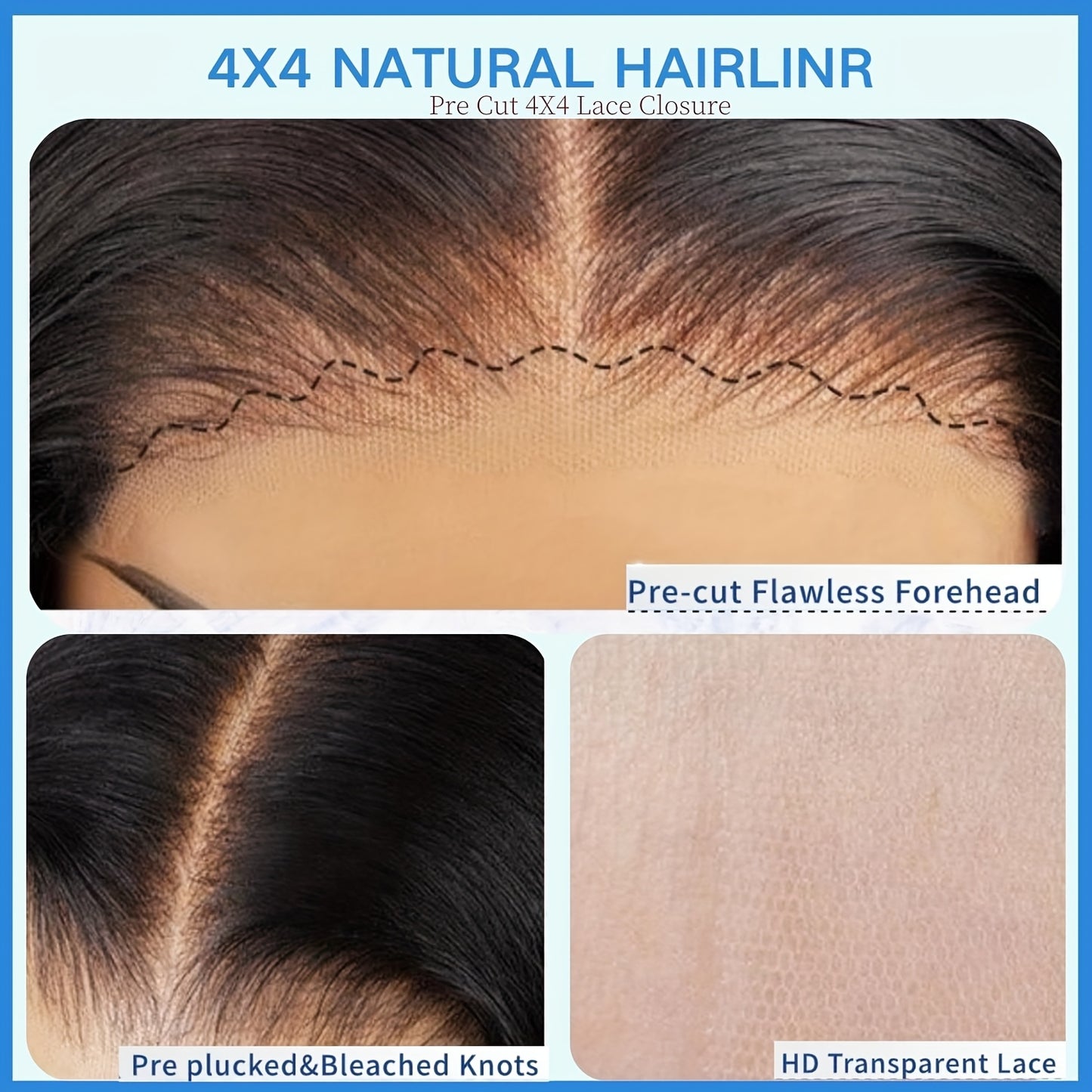 Glueless Short Straight Bob Wig 4x4 HD Lace Front 180% Density Pre Plucked