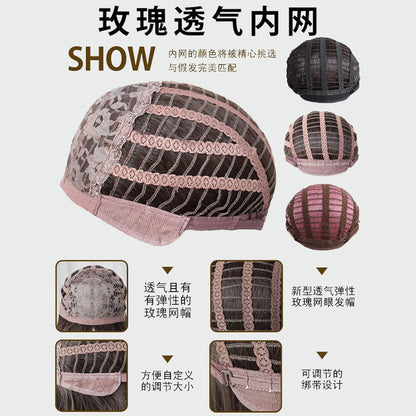 27" Layered Black Synthetic Wig with Airy Bangs - Full Cap