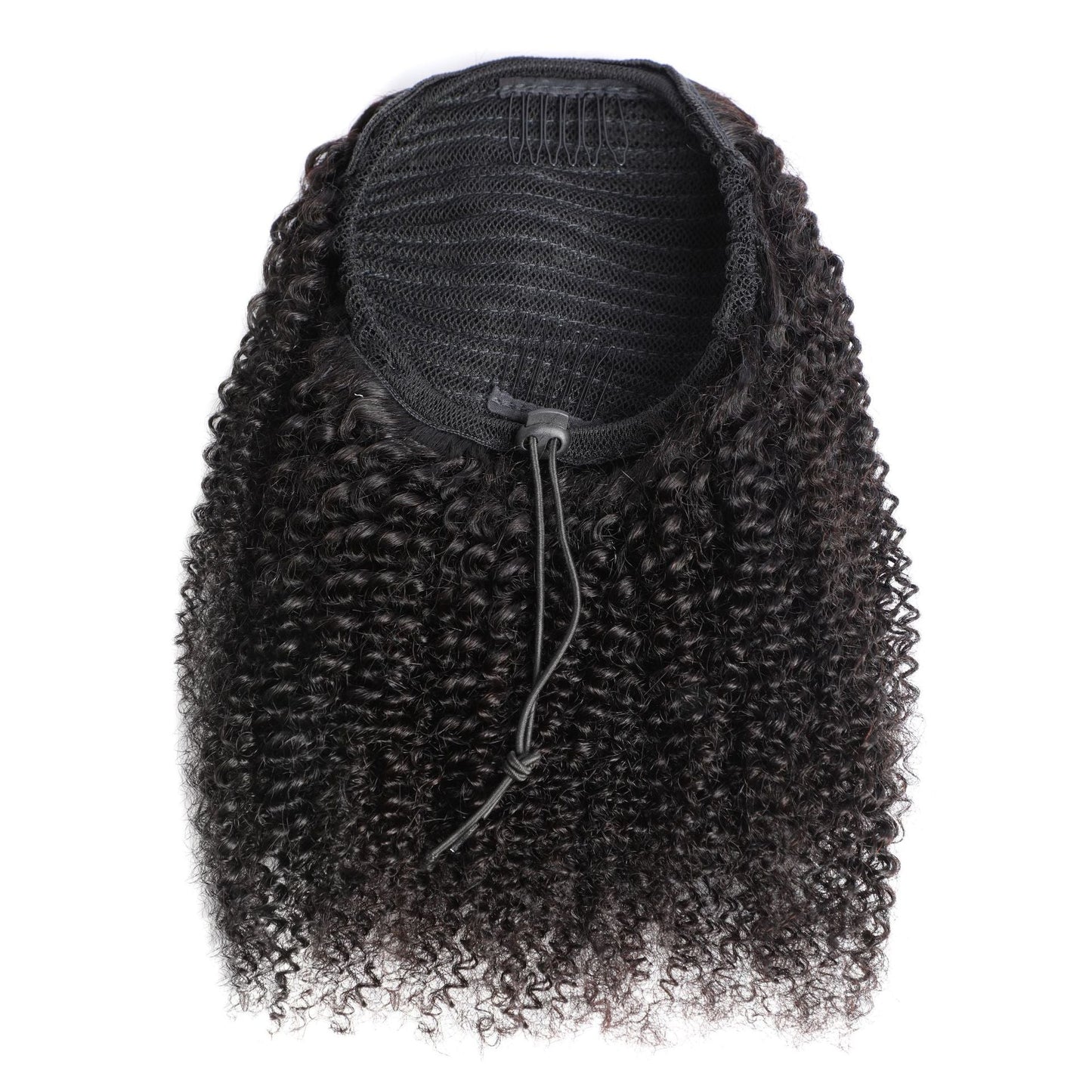 100% Human Hair Afro Kinky Curly Drawstring Ponytail - WigWonders
