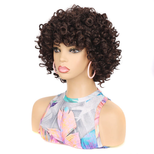 10in Synthetic Afro Curly Wig - Voluminous - WigWonders