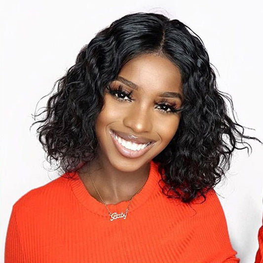 10in Synthetic Short Curly Afro Wig - Brown - WigWonders