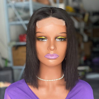 12A Vietnam Straight Bob Human Hair Lace Wig 10" - WigWonders