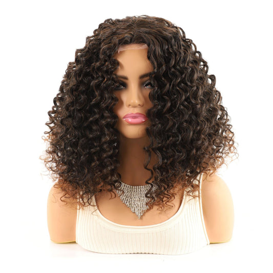 12in Synthetic Middle - Part Curly Wig - Illusion Lace - WigWonders