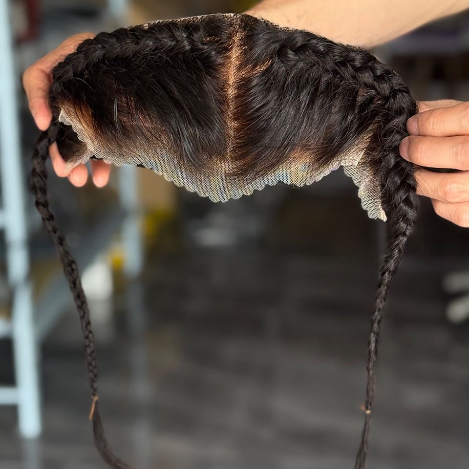 13x4 Bleached Knot Lace Frontal Braid Closure – Virgin Human Hair - WigWonders