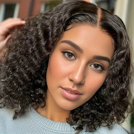 13x4 Bobo Human Hair Wig – 10A 150% Water Wave - WigWonders