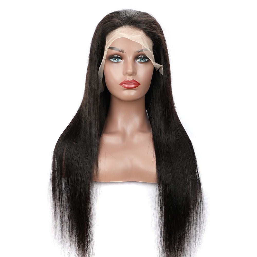 13x4 Front Lace 24in Straight Human Hair Wig - WigWonders