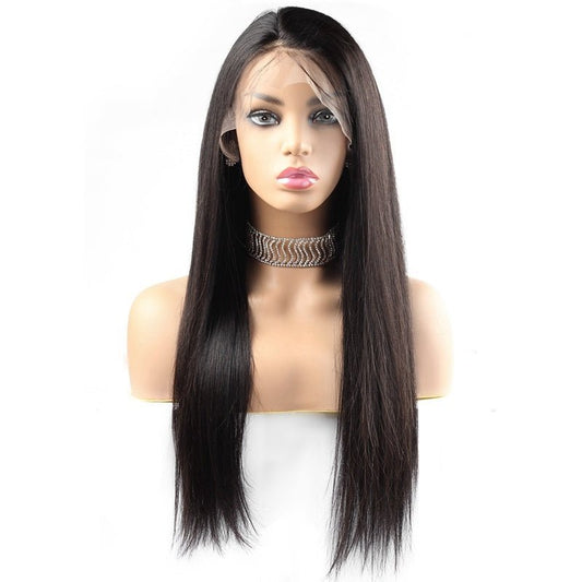 13x4 HD Lace Slick Back Straight Human Hair Wig - WigWonders