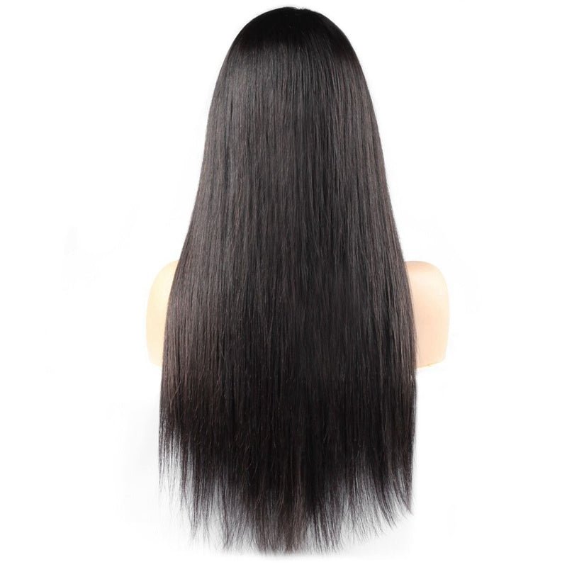 13x4 HD Lace Slick Back Straight Human Hair Wig - WigWonders