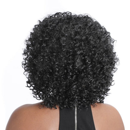 15in Synthetic Voluminous Curly Wig – Mid - Long Puff Curls - WigWonders