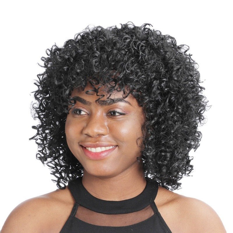 15in Synthetic Voluminous Curly Wig – Mid - Long Puff Curls - WigWonders