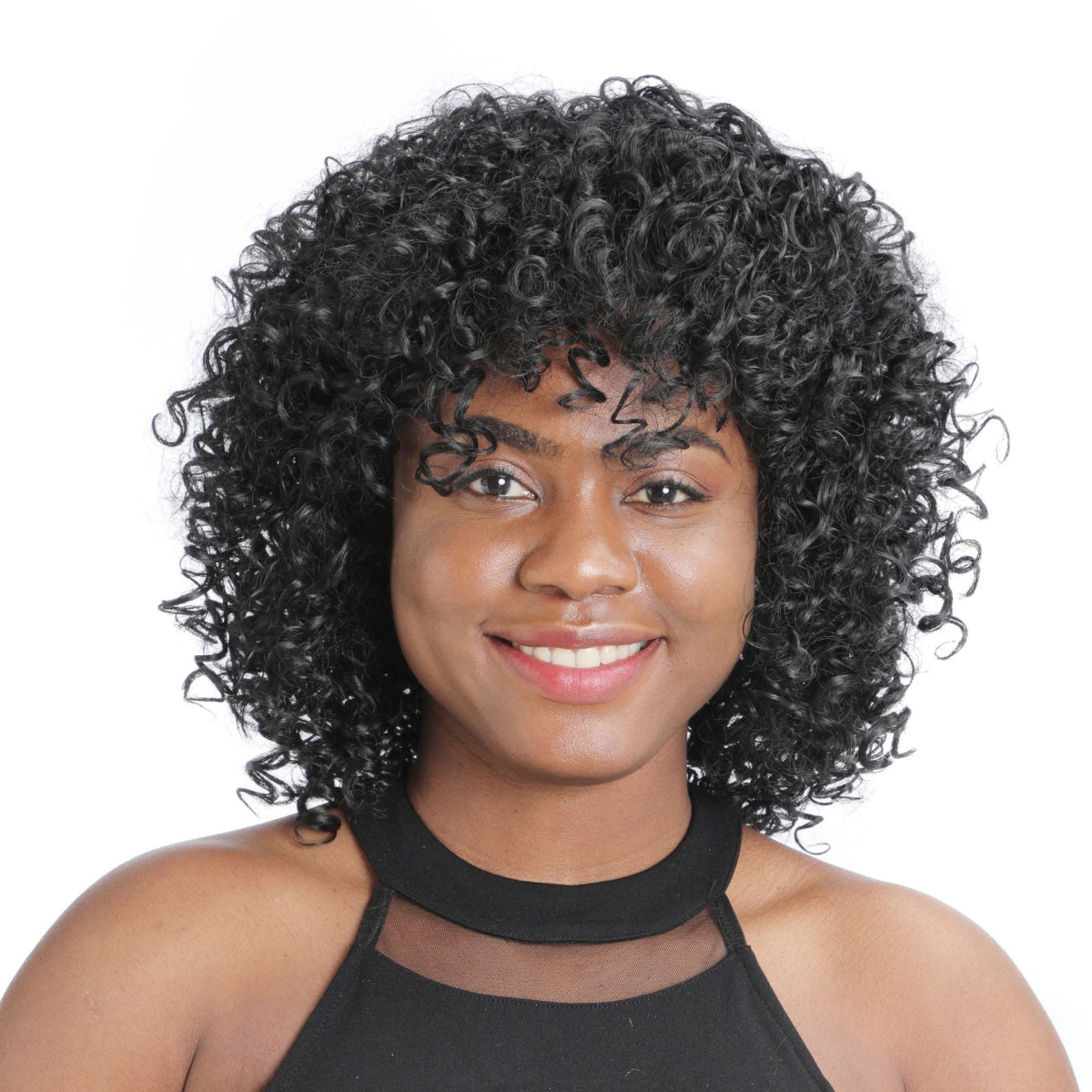 15in Synthetic Voluminous Curly Wig – Mid - Long Puff Curls - WigWonders