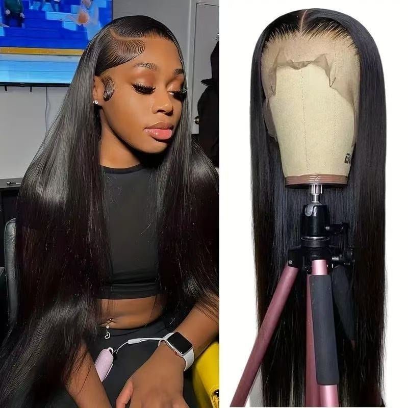 180% Density Lace Front Straight Human Hair Wig - WigWonders
