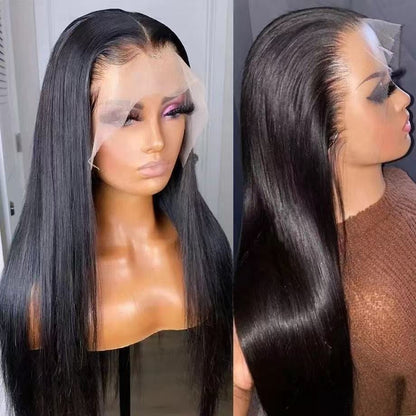 180% Density Lace Front Straight Human Hair Wig - WigWonders