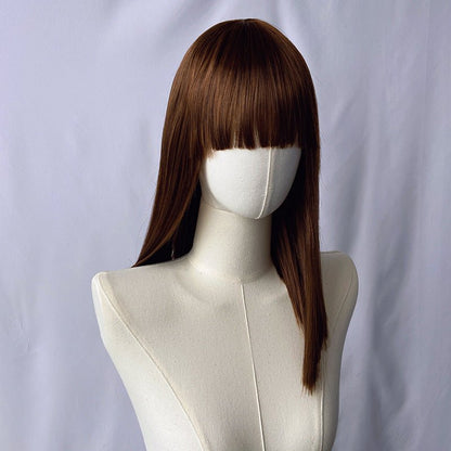18in Synthetic Straight Wig with Blunt Bangs - WigWonders
