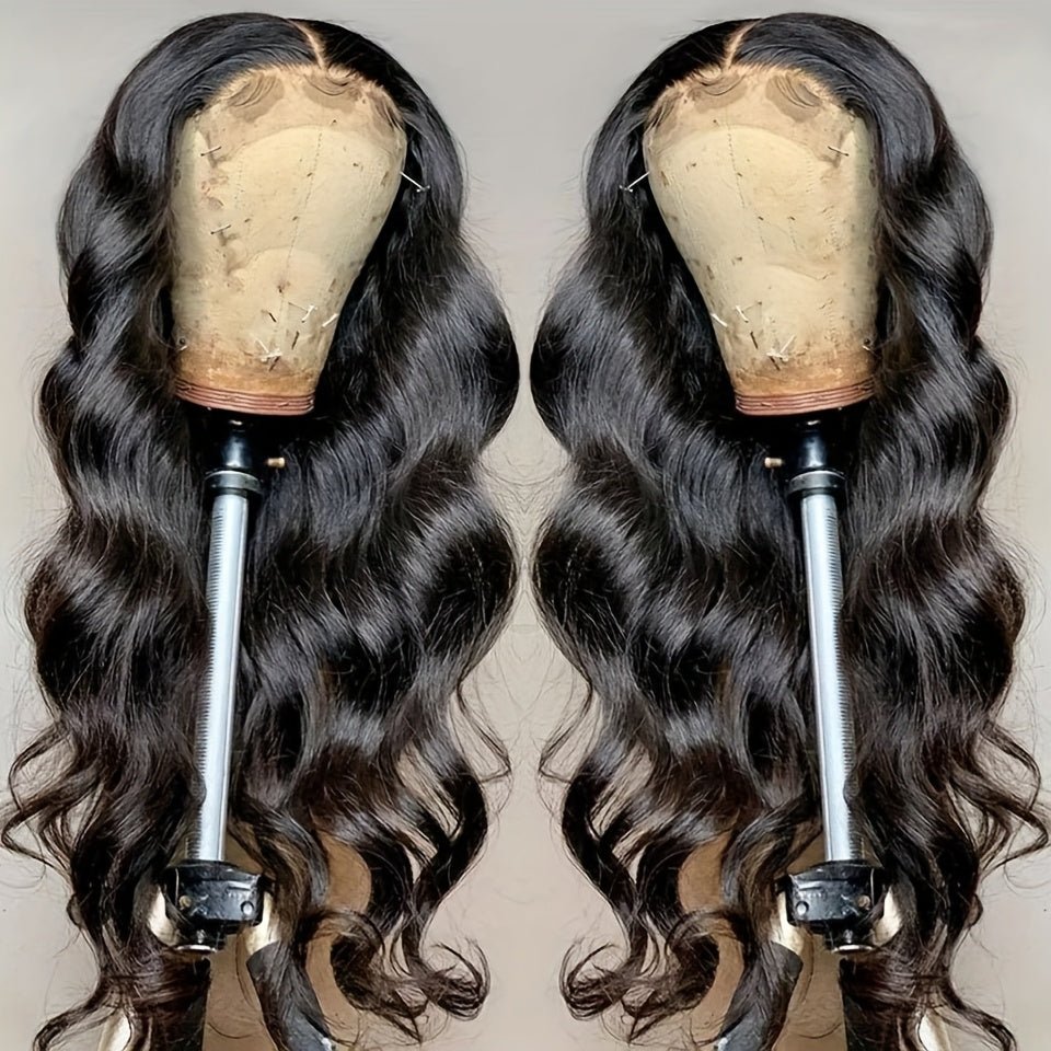200% Density Glueless Human Hair Wig 5x5 HD Lace Closure Body Wave Pre Plucked - WigWonders
