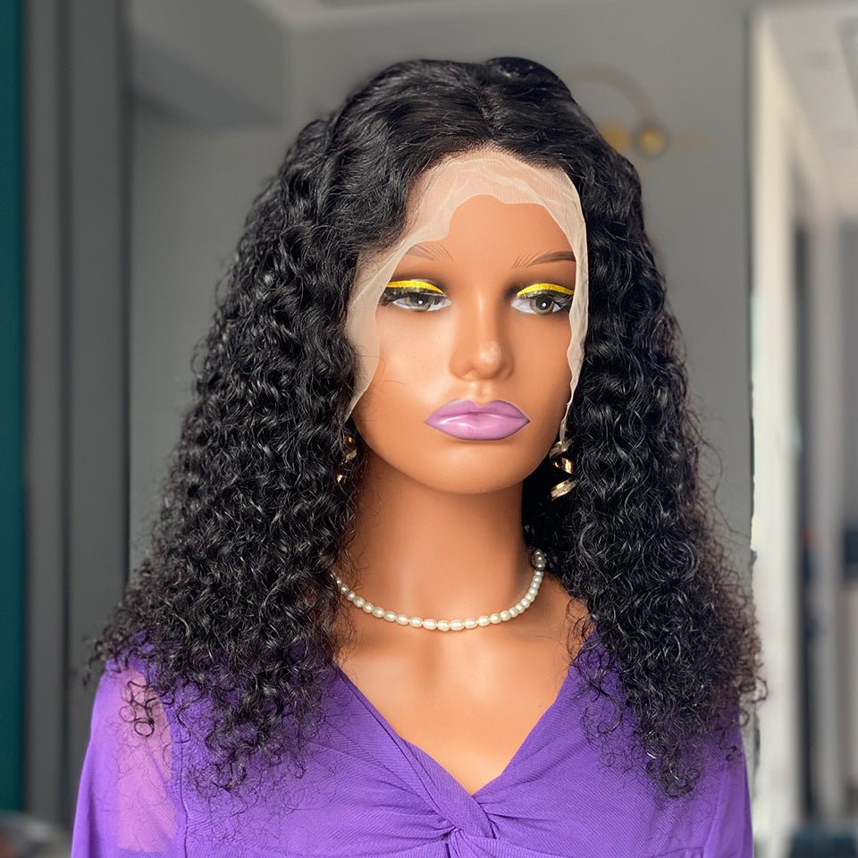 200% Density Kinky Curly Human Hair Lace Front Wig - WigWonders