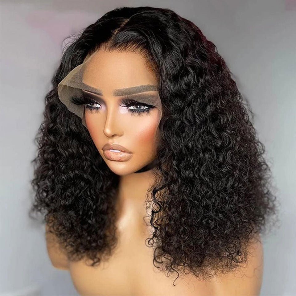 200% Density Kinky Curly Human Hair Lace Front Wig - WigWonders